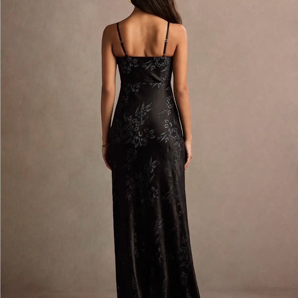 Azazie Black Floral Slip Maxi Dress - Picture 2 of 6
